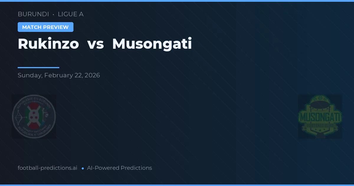 Rukinzo vs Musongati — pronóstico y previa del partido