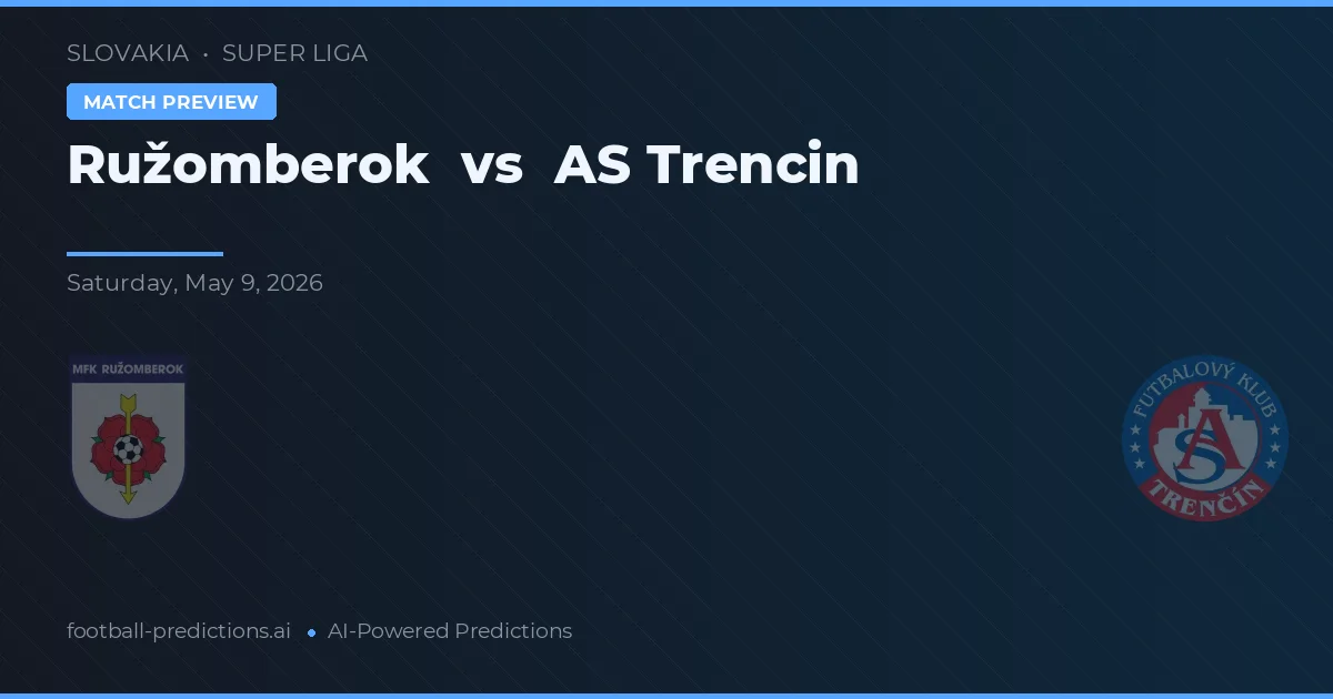 Ružomberok vs AS Trenčín — pronóstico y previa del partido