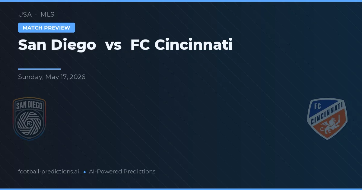 San Diego vs FC Cincinnati — pronóstico y previa del partido