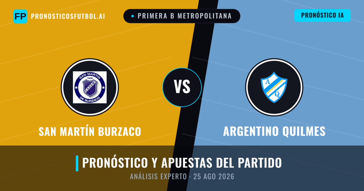 San Martín Burzaco vs Argentino Quilmes — pronóstico y previa del partido