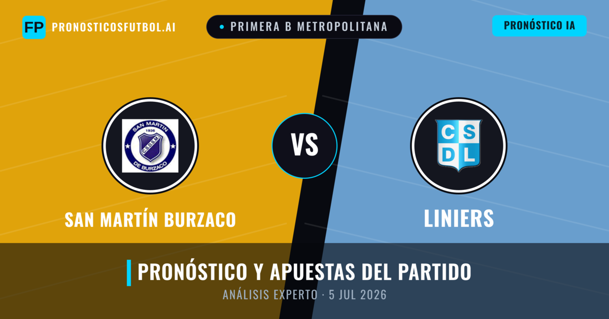 San Martín Burzaco vs Liniers — pronóstico y previa del partido