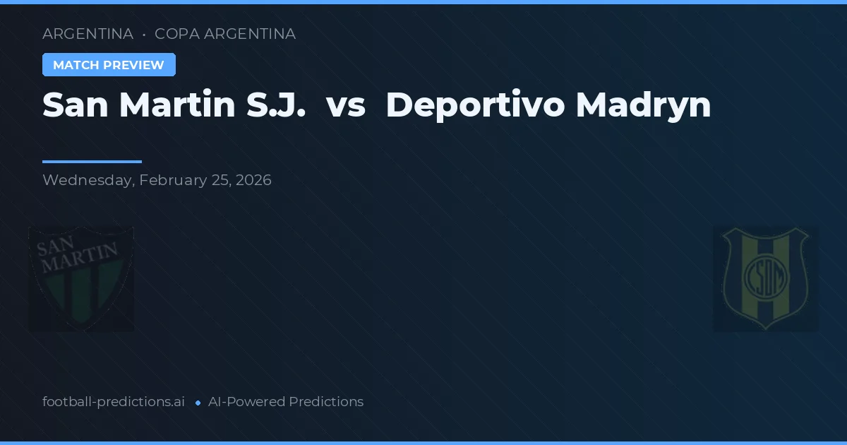 San Martín SJ vs Deportivo Madryn — pronóstico y previa del partido