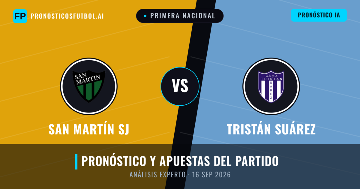 San Martín SJ vs Tristán Suárez — pronóstico y previa del partido