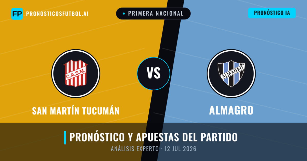 San Martín Tucumán vs Almagro — pronóstico y previa del partido