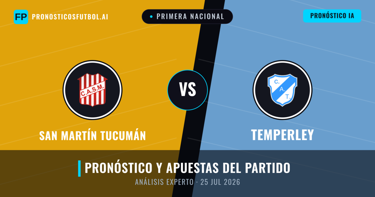 San Martín Tucumán vs Temperley — pronóstico y previa del partido