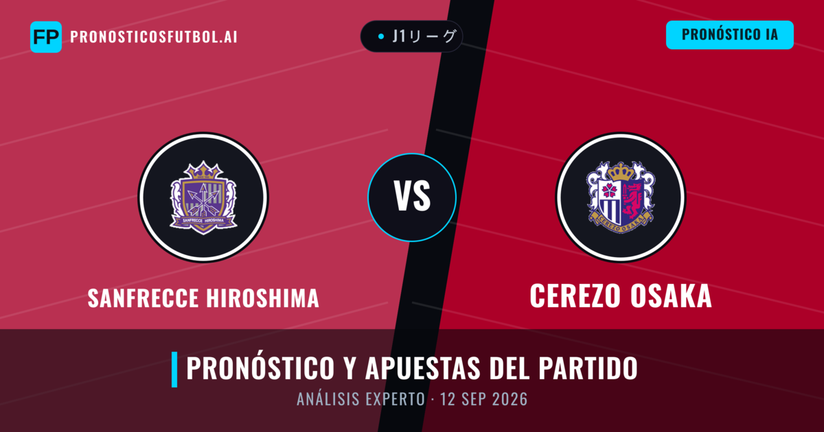 Sanfrecce Hiroshima vs Cerezo Osaka — pronóstico y previa del partido