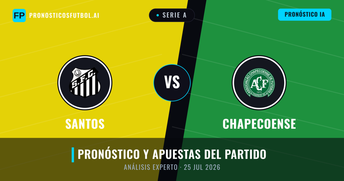 Santos vs Chapecoense — pronóstico y previa del partido