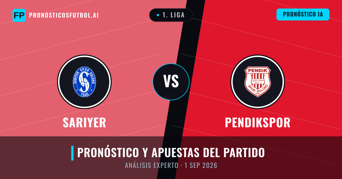 Sarıyer vs Pendikspor — pronóstico y previa del partido