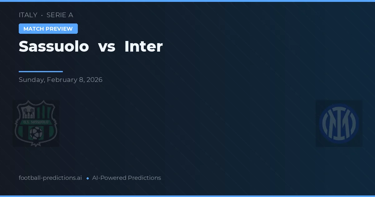 Sassuolo vs Internazionale — pronóstico y previa del partido