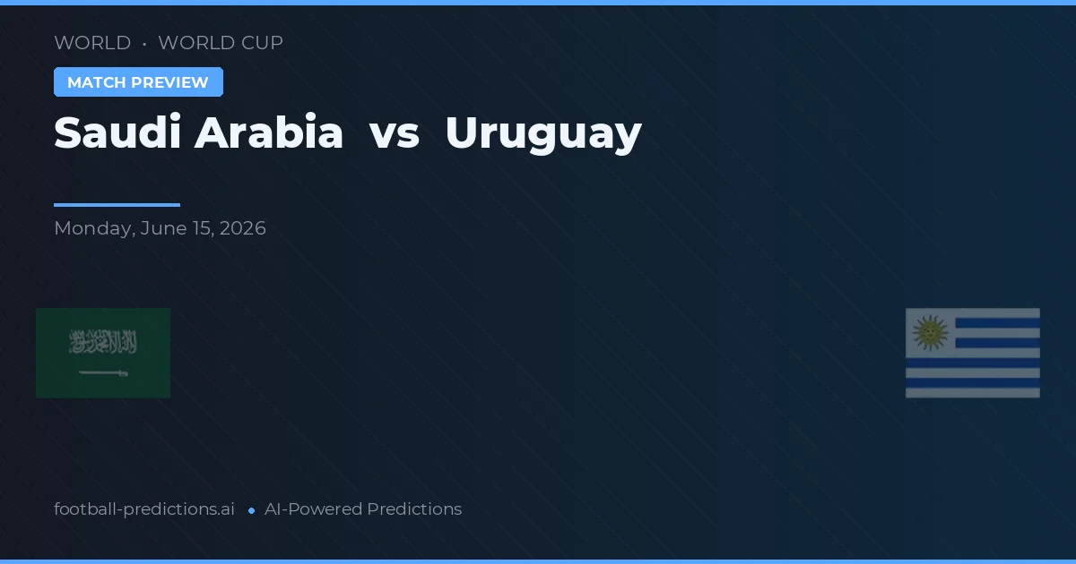 Arabia Saudita vs Uruguay — pronóstico y previa del partido