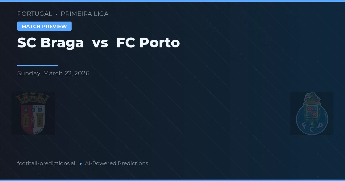 SC Braga vs FC Oporto — pronóstico y previa del partido