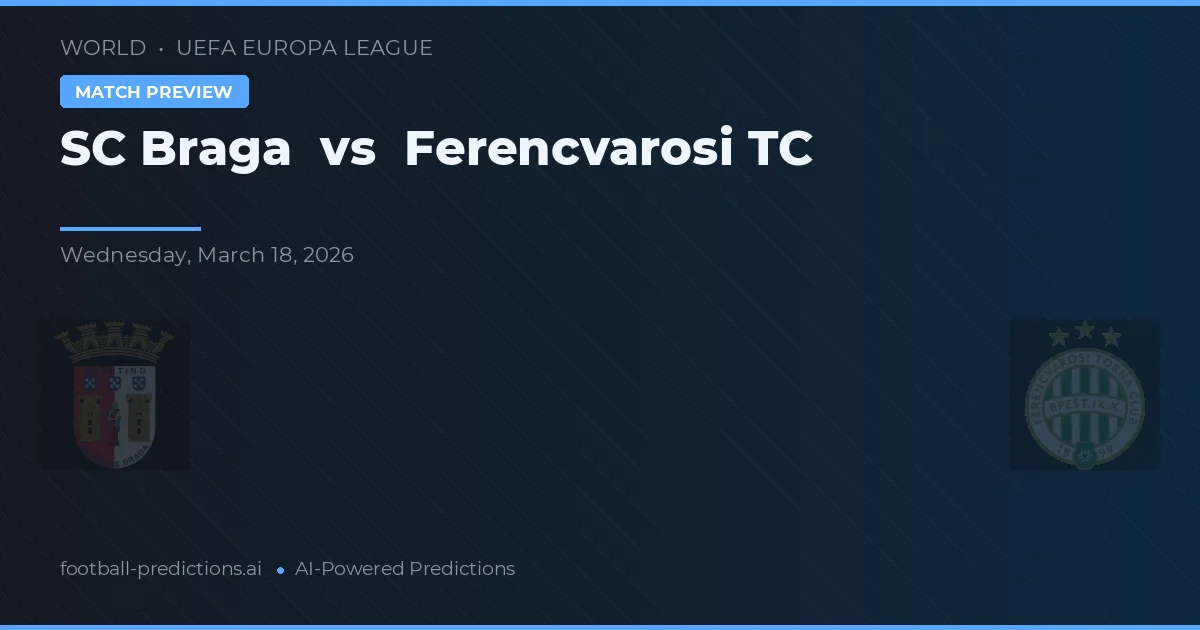 SC Braga vs Ferencváros TC — pronóstico y previa del partido