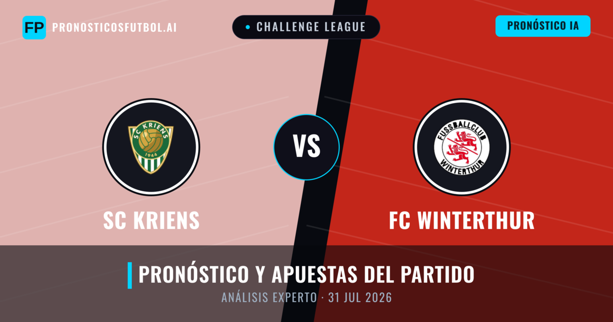 SC Kriens vs FC Winterthur — pronóstico y previa del partido