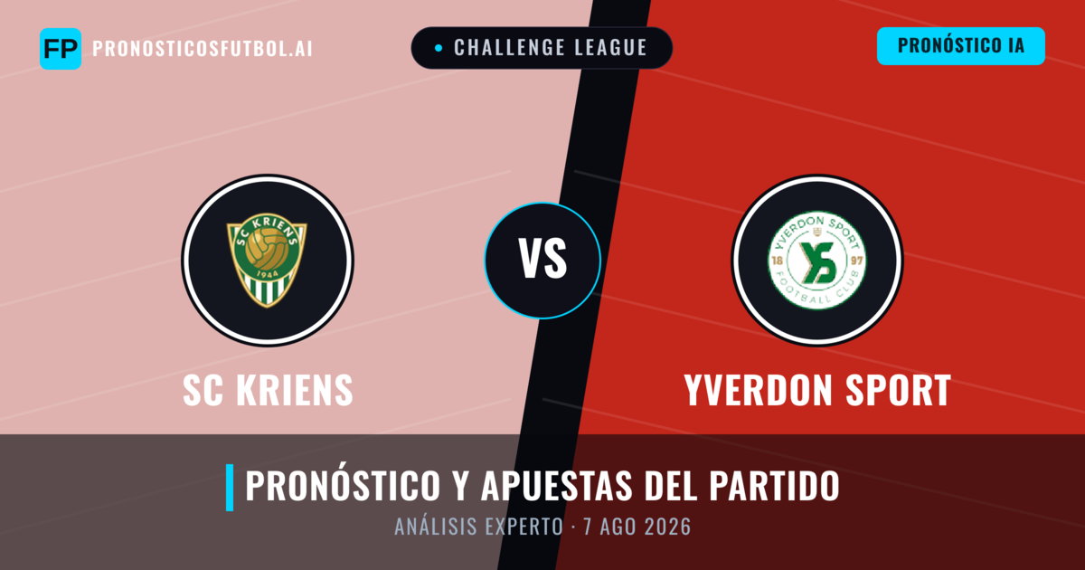 SC Kriens vs Yverdon Sport — pronóstico y previa del partido