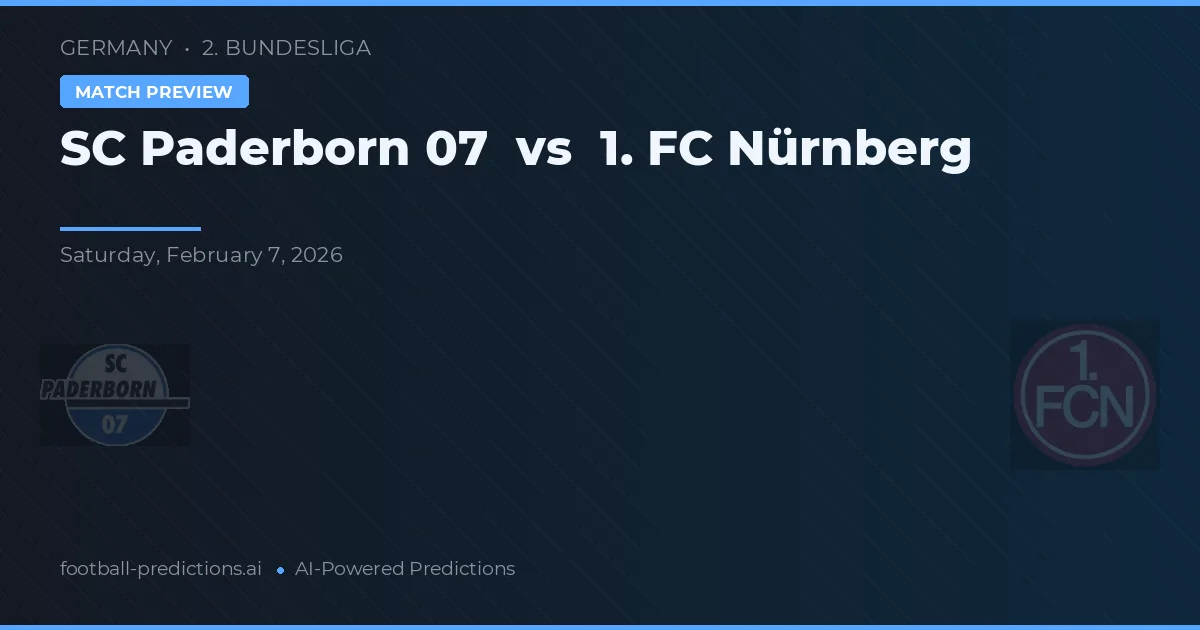 SC Paderborn 07 vs 1. FC Núremberg — pronóstico y previa del partido