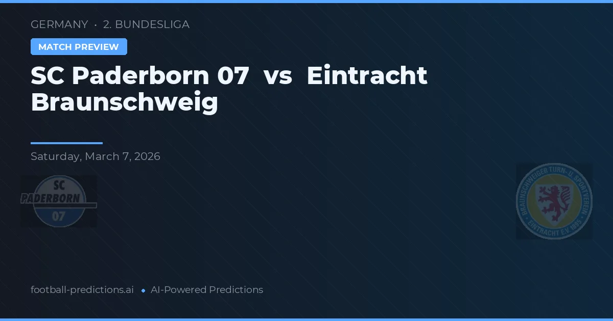 SC Paderborn 07 vs Eintracht Braunschweig — pronóstico y previa del partido