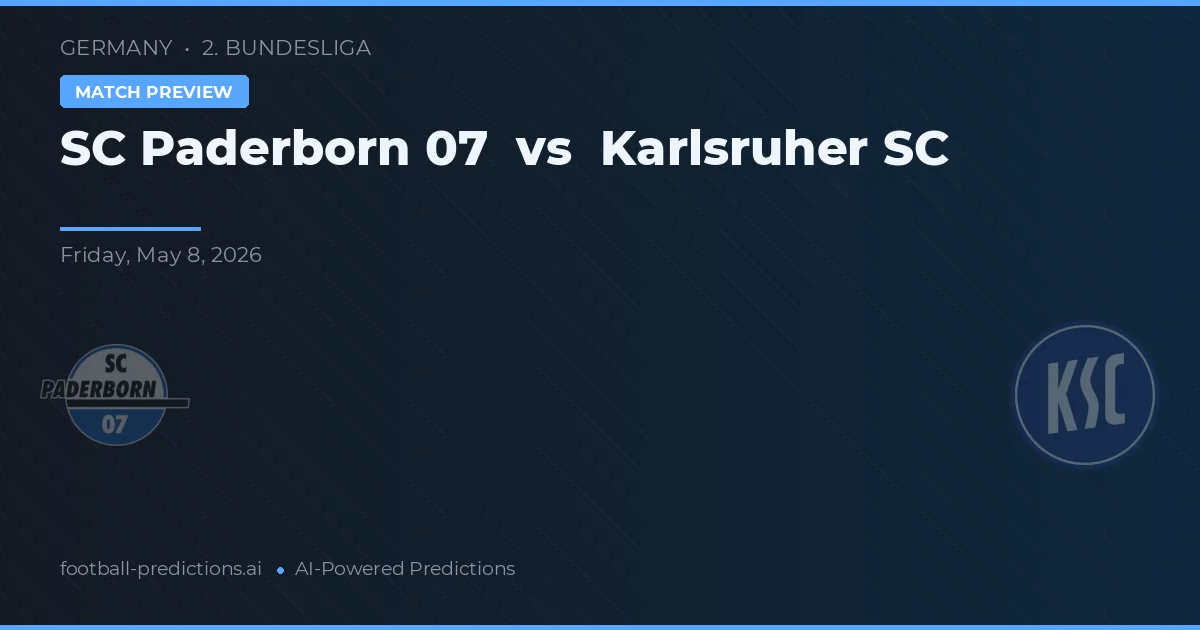 SC Paderborn 07 vs Karlsruher SC — pronóstico y previa del partido