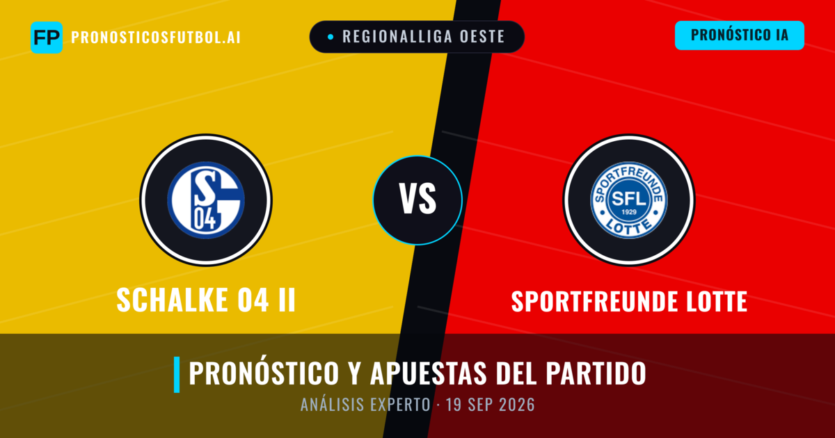 Schalke 04 II vs Sportfreunde Lotte — pronóstico y previa del partido