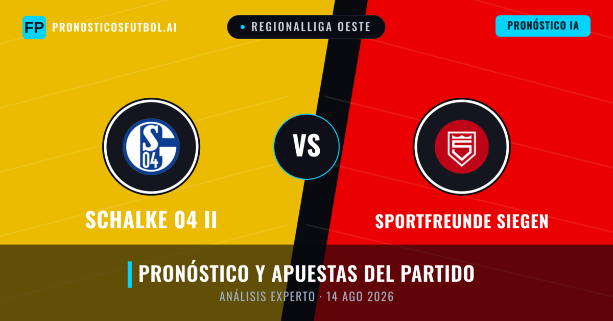 Schalke 04 II vs Sportfreunde Siegen — pronóstico y previa del partido