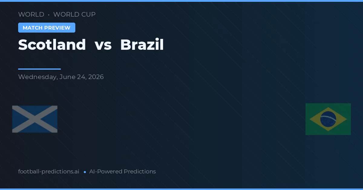 Escocia vs Brasil — pronóstico y previa del partido