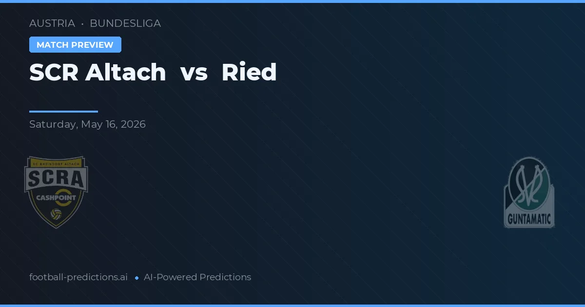 SCR Altach vs Ried — pronóstico y previa del partido