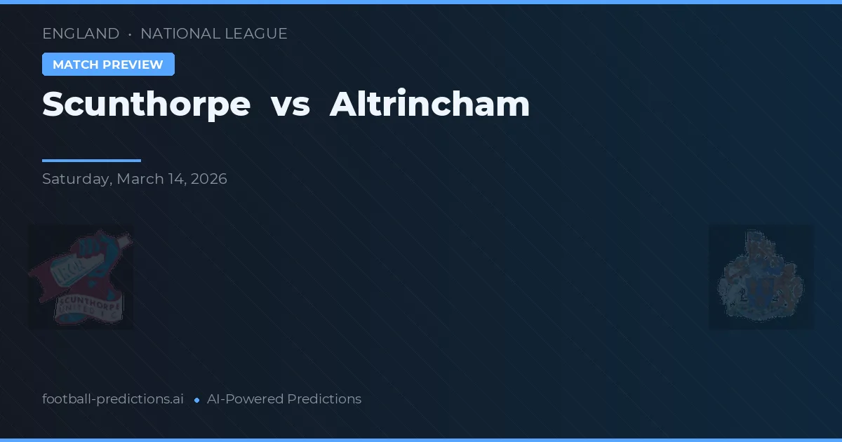 Scunthorpe vs Altrincham — pronóstico y previa del partido