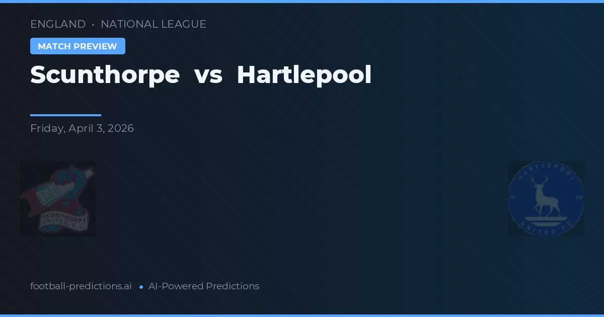 Scunthorpe vs Hartlepool United — pronóstico y previa del partido