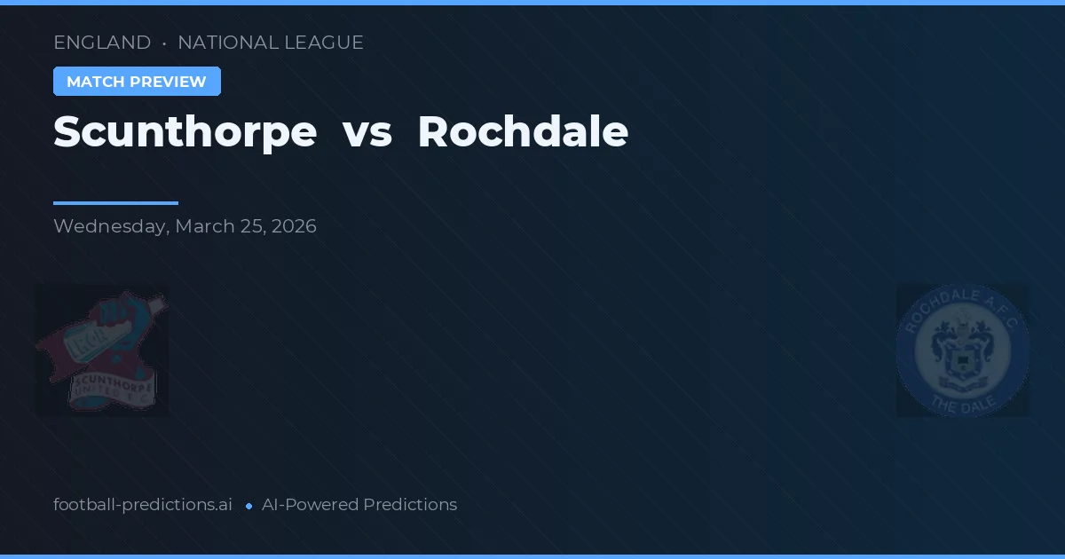 Scunthorpe vs Rochdale — pronóstico y previa del partido
