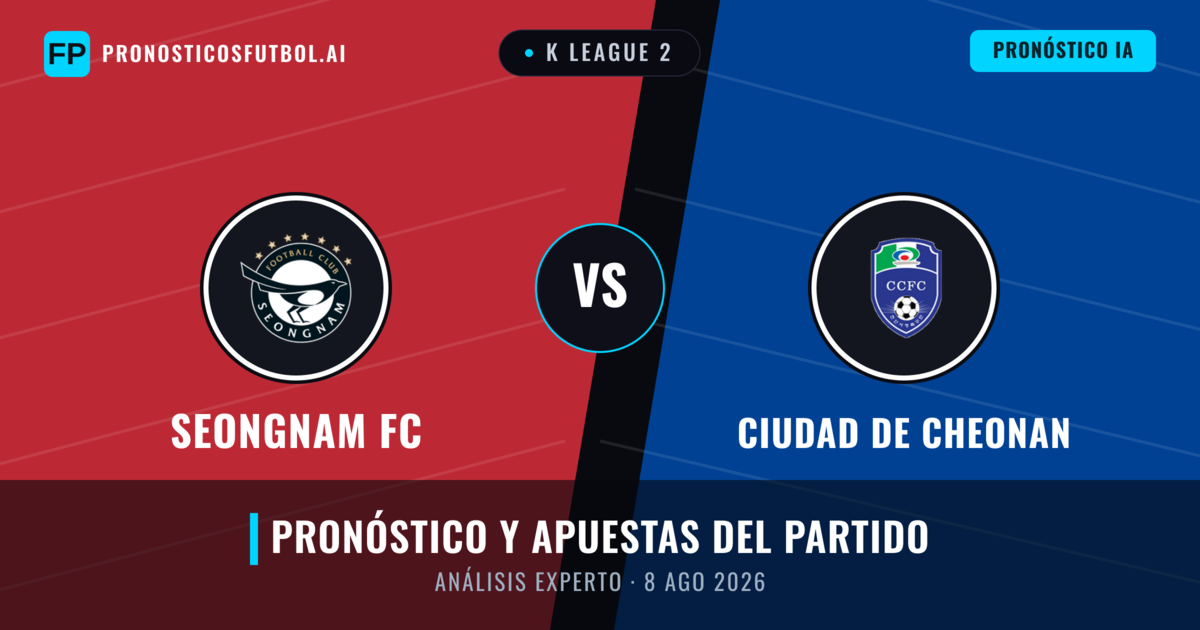 Seongnam FC vs Ciudad de Cheonan — pronóstico y previa del partido
