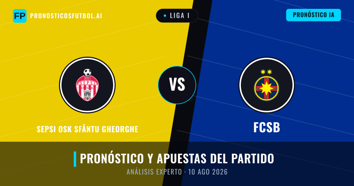 Sepsi OSK Sfântu Gheorghe vs FCSB — pronóstico y previa del partido