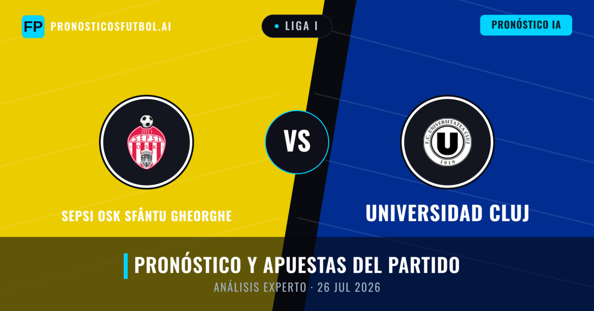 Sepsi OSK Sfântu Gheorghe vs Universidad Cluj — pronóstico y previa del partido