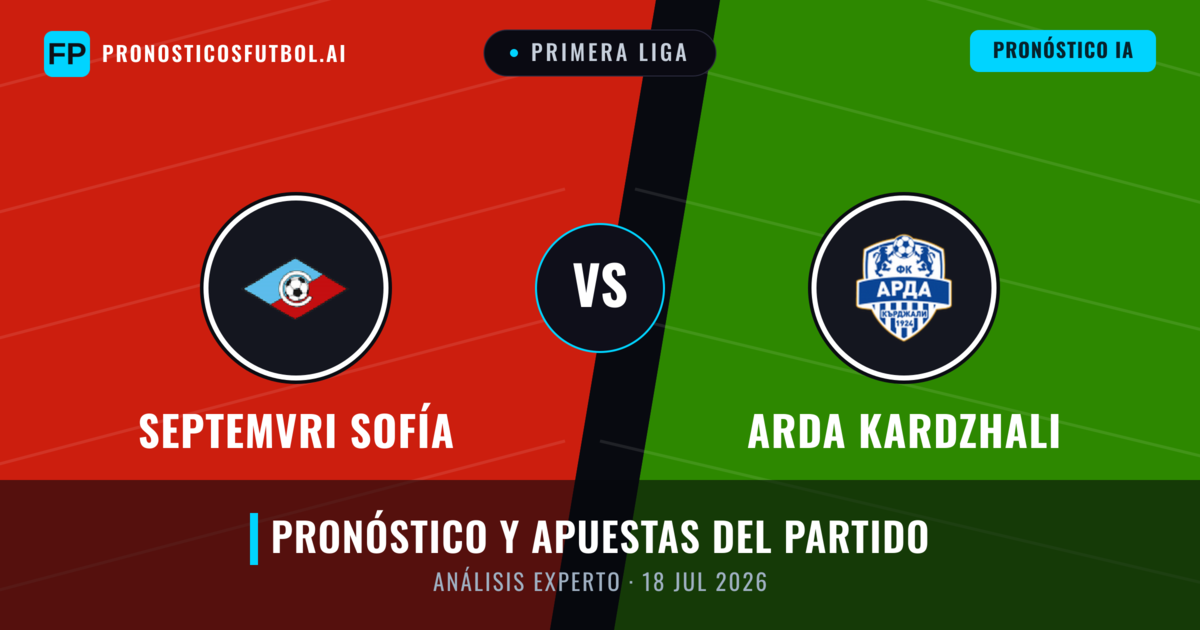 Septemvri Sofía vs Arda Kardzhali — pronóstico y previa del partido