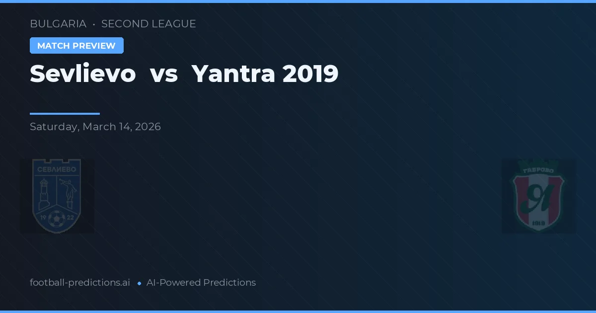 Sevlievo vs Yantra 2019 — pronóstico y previa del partido