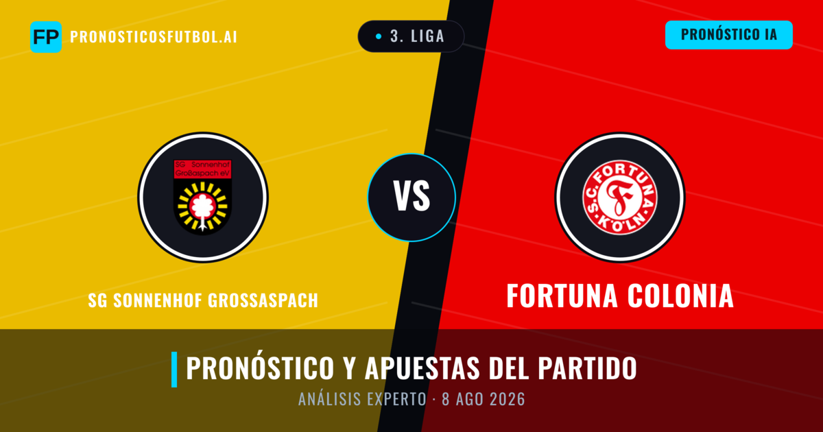 SG Sonnenhof Grossaspach vs Fortuna Colonia — pronóstico y previa del partido