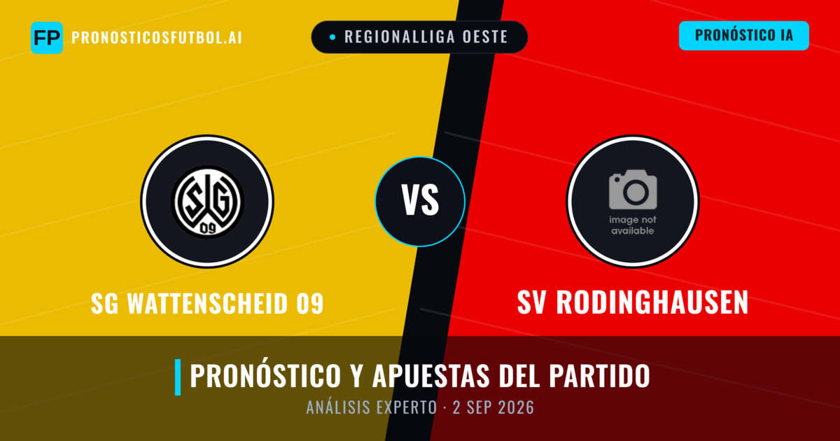 SG Wattenscheid 09 vs SV Rodinghausen — pronóstico y previa del partido