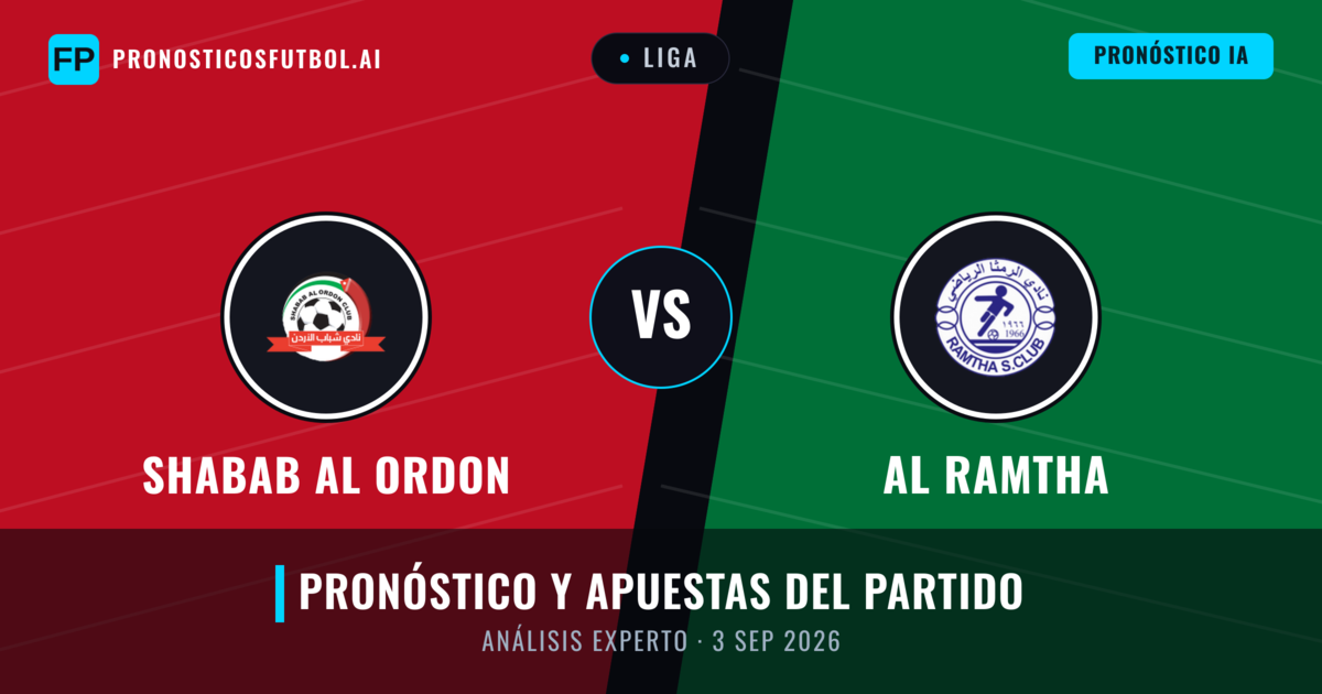 Shabab Al Ordon vs Al Ramtha — pronóstico y previa del partido