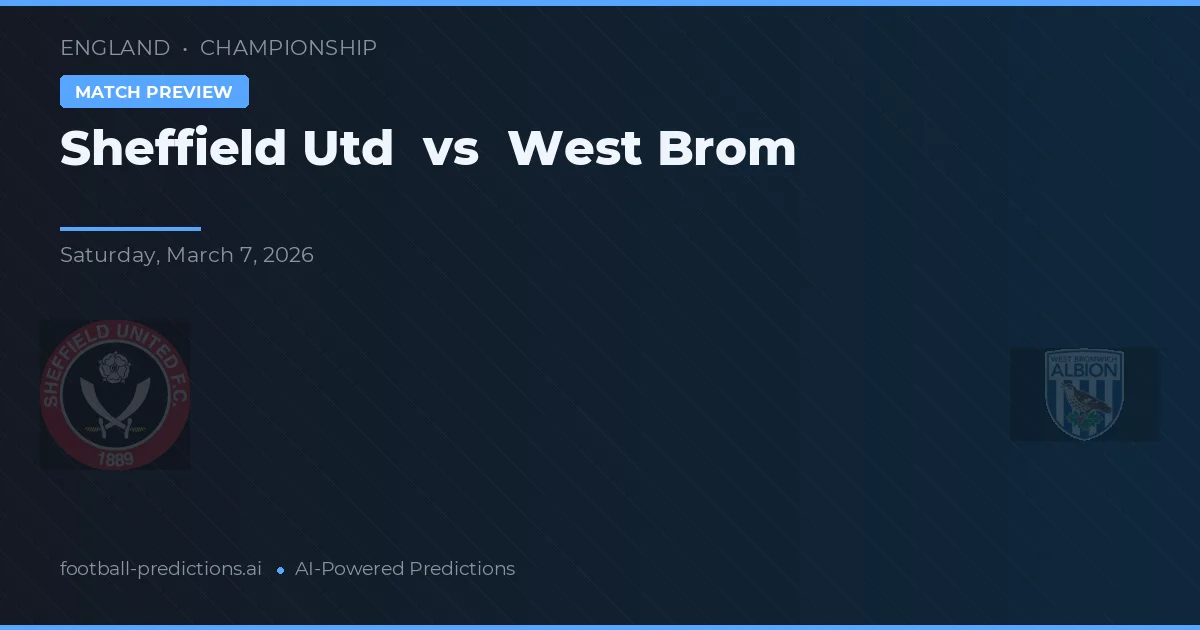 Sheffield United vs West Brom — pronóstico y previa del partido