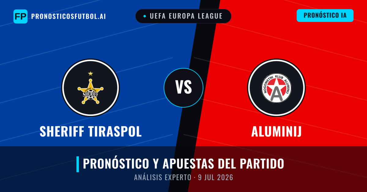 Sheriff Tiraspol vs Aluminij — pronóstico y previa del partido