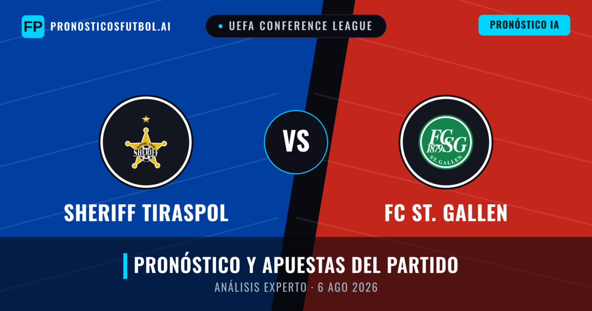 Sheriff Tiraspol vs FC St. Gallen — pronóstico y previa del partido