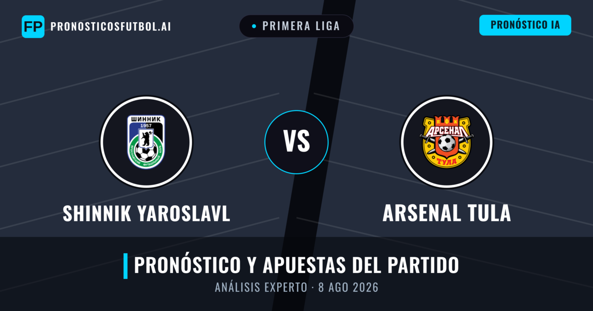 Shinnik Yaroslavl vs Arsenal Tula — pronóstico y previa del partido