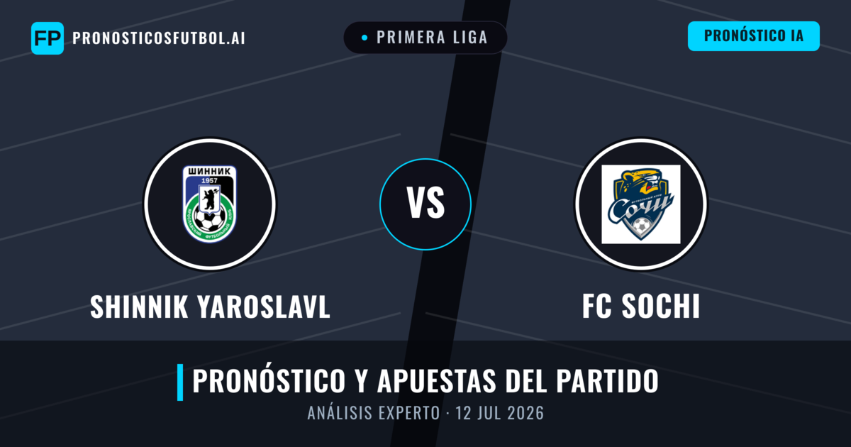 Shinnik Yaroslavl vs FC Sochi — pronóstico y previa del partido