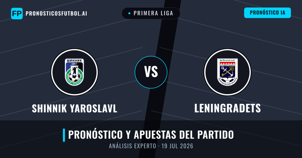 Shinnik Yaroslavl vs Leningradets — pronóstico y previa del partido