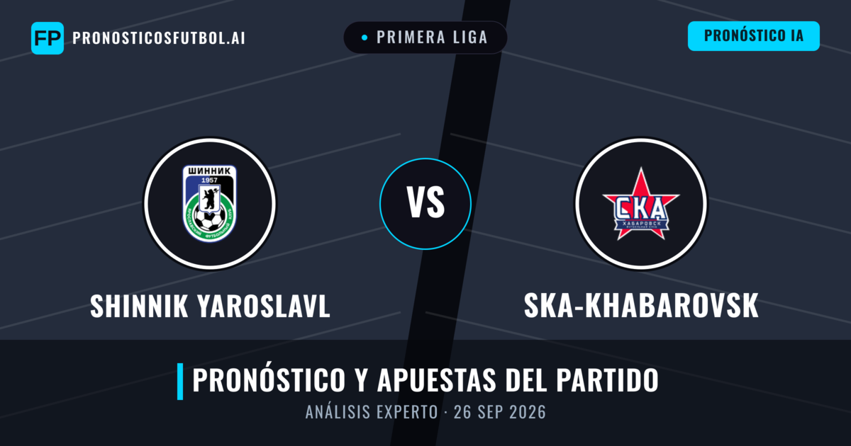 Shinnik Yaroslavl vs Ska-khabarovsk — pronóstico y previa del partido