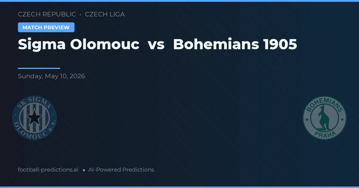 Sigma Olomouc vs Bohemians 1905 — pronóstico y previa del partido