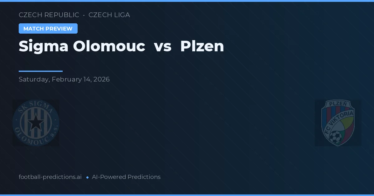Sigma Olomouc vs Plzen — pronóstico y previa del partido