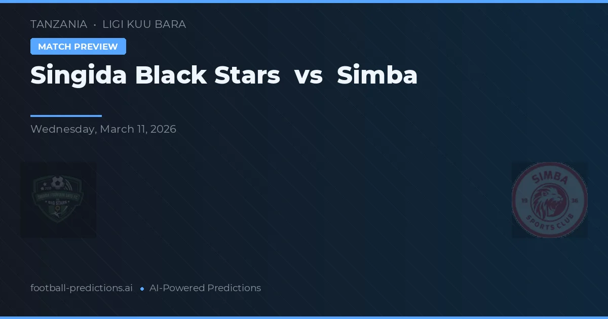 Singida Black Stars vs Simba — pronóstico y previa del partido