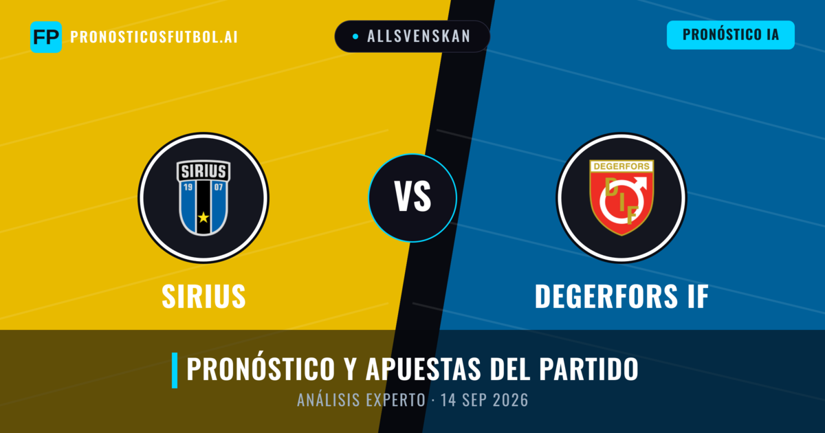 Sirius vs Degerfors IF — pronóstico y previa del partido