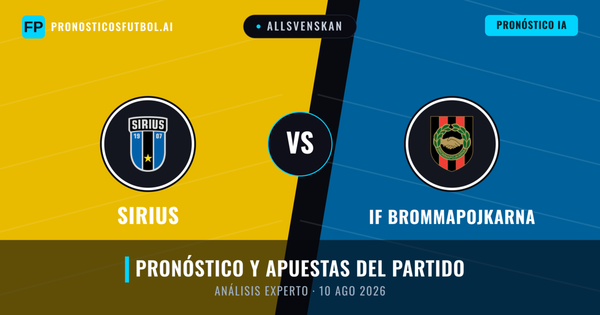 Sirius vs IF Brommapojkarna — pronóstico y previa del partido