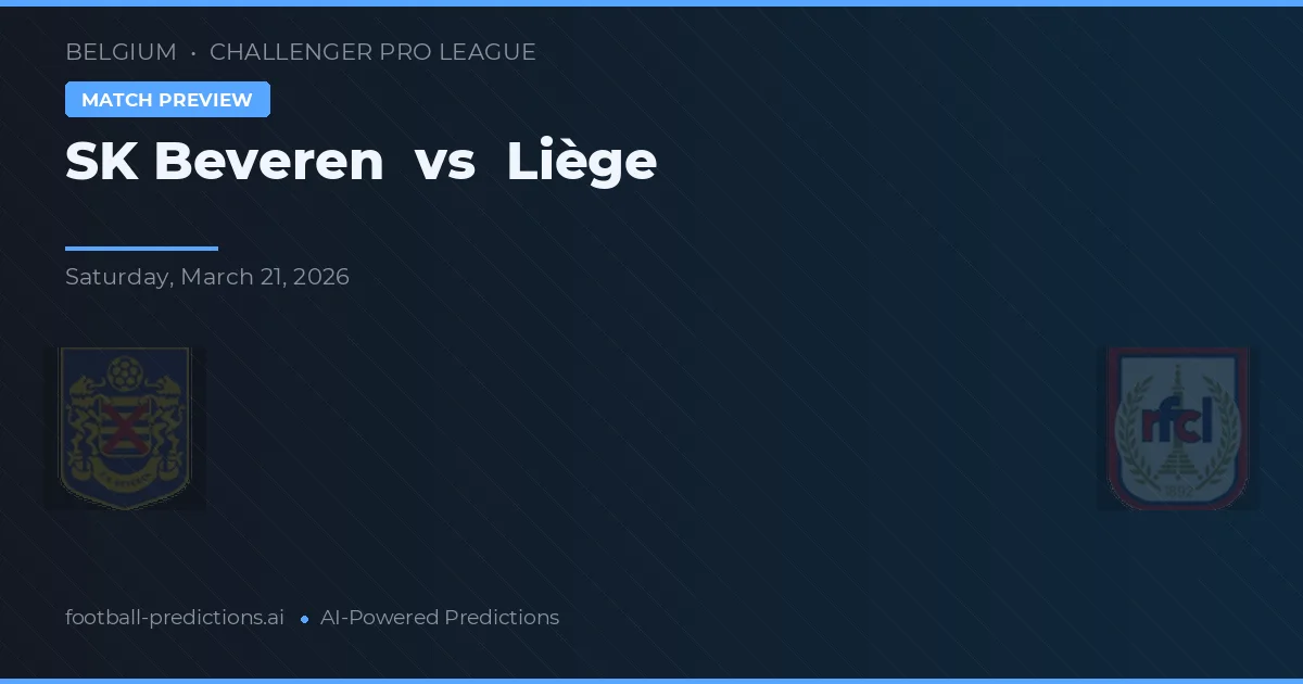 Beveren vs Lieja — pronóstico y previa del partido