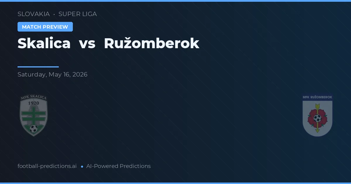 Skalica vs Ružomberok — pronóstico y previa del partido